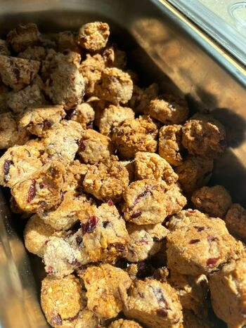 Veganski polnozrnati piškoti z brusnicami, 100 g